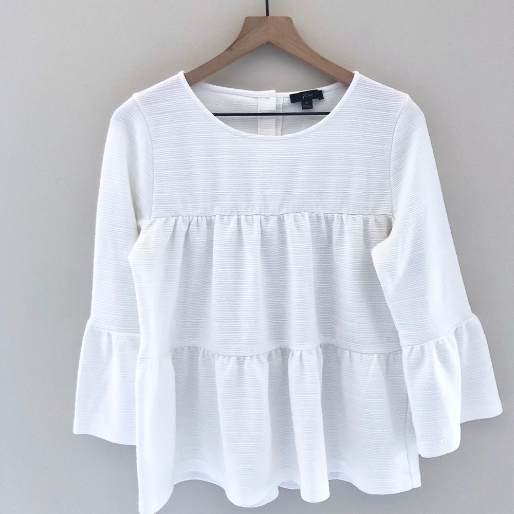 J. Crew tiered bell sleeve top